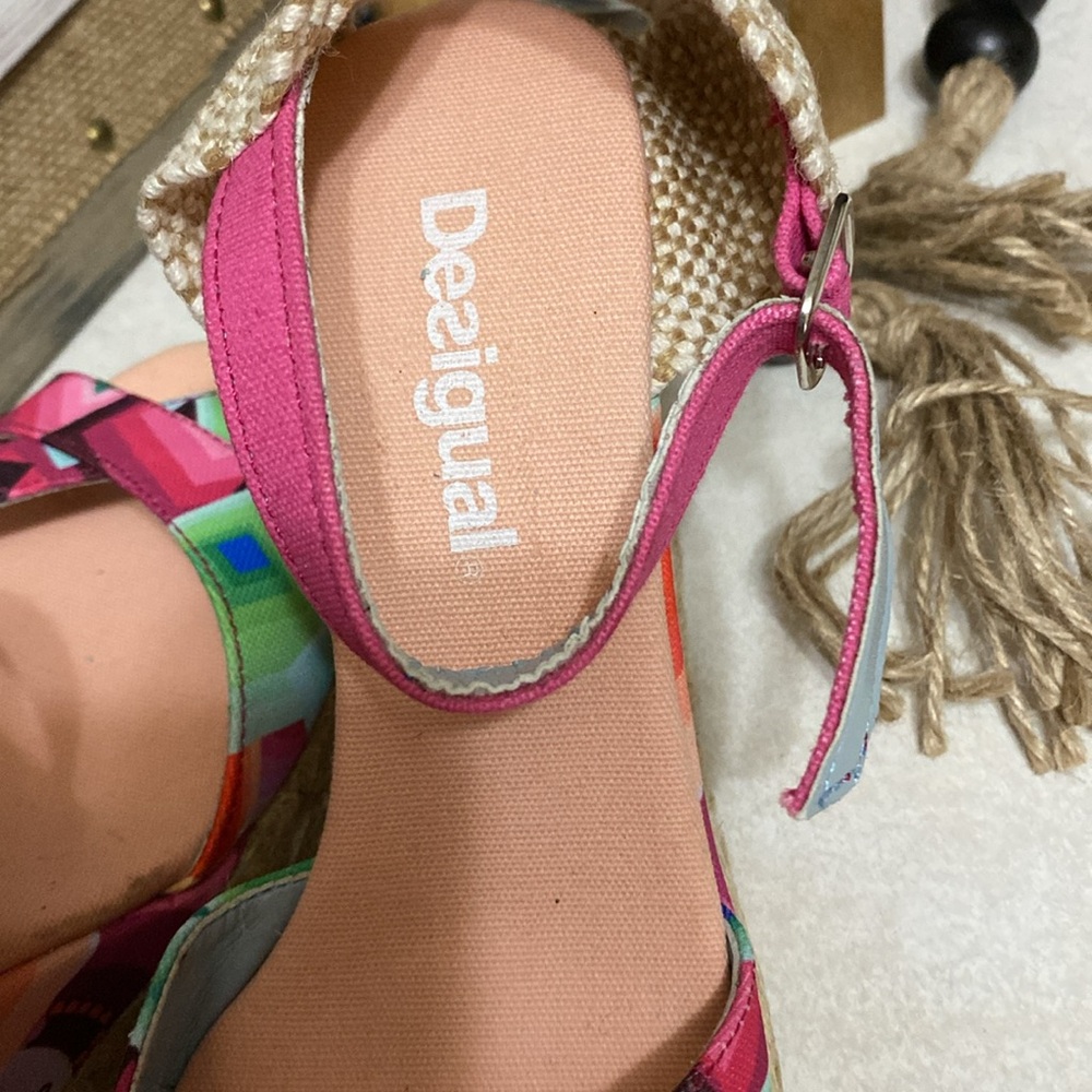 Desigual Galatic Print Wedge Sandal ❤️🧡💙💖 - Picture 7 of 13